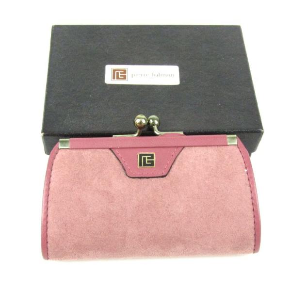 ピエールバルマン コインケース ポーチ スエード がま口 ヴィンテージ 財布 ブランド レディース ...