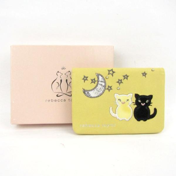 レベッカテイラー カードケース パスケース 牛革 レザー ブランド レディース イエロー REBEC...