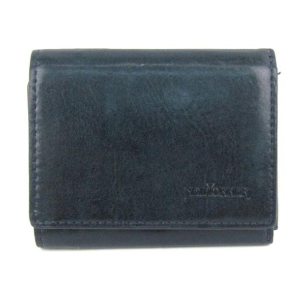 ニューヨーカー 三つ折り財布 レザー ウォレット ブランド メンズ ネイビー NEWYORKER