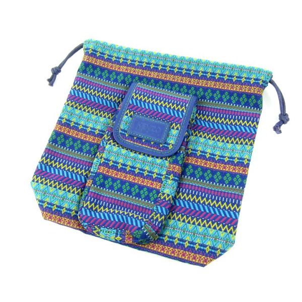 ケンゾー マルチポーチ 巾着 総柄 レディース ブランド レディース ネイビー KENZO