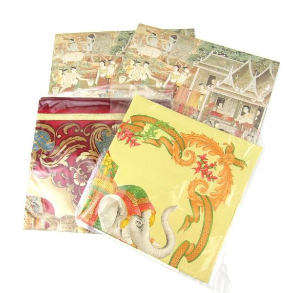 ジムトンプソン ハンカチ ミニスカーフ 2点セット 未使用 ゾウ柄 ブランド まとめて レディース ...