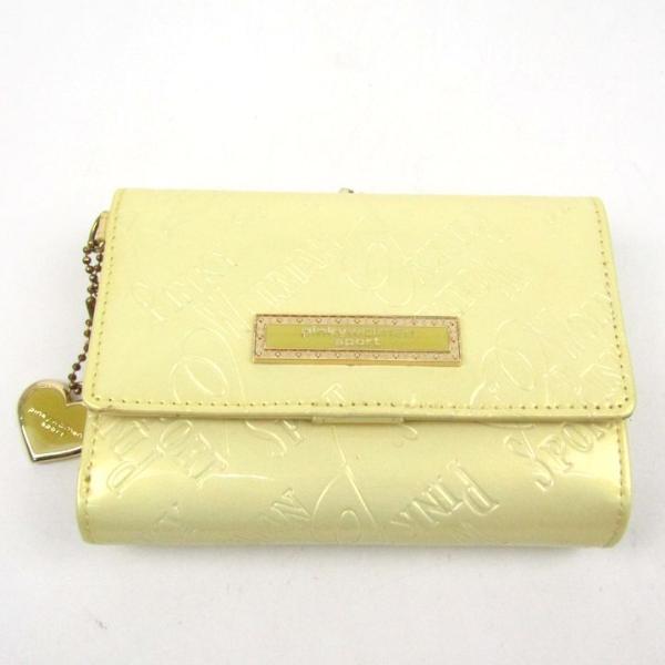ピンキーウォルマン 三つ折り財布 がま口 ミニ財布 ウォレット ブランド レディース イエロー oi...