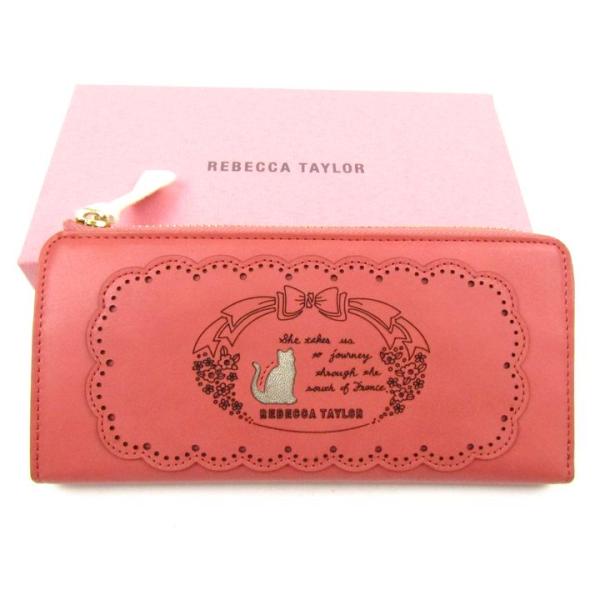 レベッカテイラー 長財布 ラウンドファスナー レザー ウォレット ブランド レディース ピンク RE...