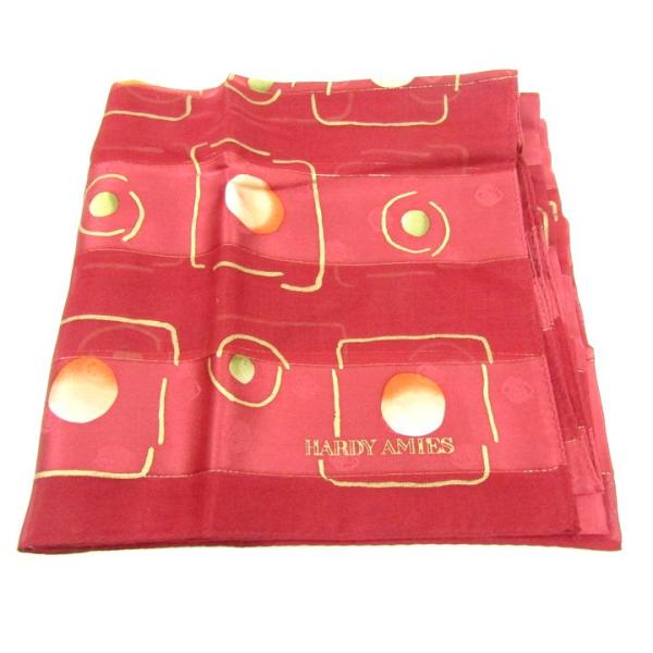 ハーディエイミス スカーフ シルク 日本製 ブランド レディース レッド Hardy Amies