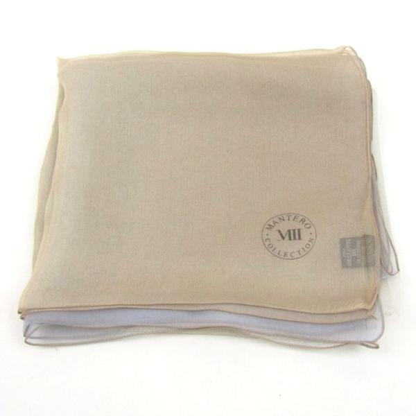 マンテロ スカーフ ストール シルク グラデーション ブランド レディース ベージュ/ブルー MAN...