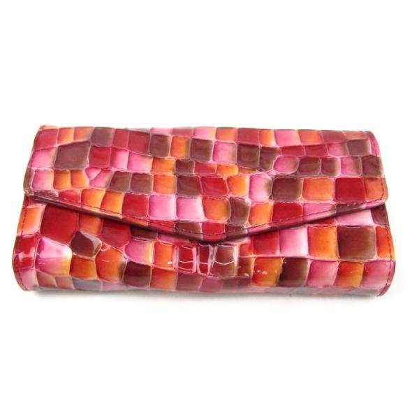 モーダプリンチペ 長財布 エナメル ロングウォレット ブランド レディース レッド Modaprin...