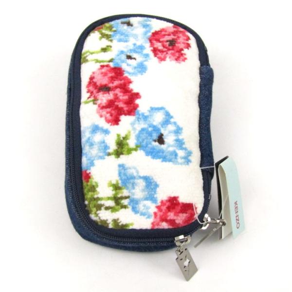 ケンゾー ポーチ 花柄 デニム ブランド 小物入れ レディース ネイビー KENZO