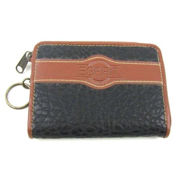 エスプリ コインケース 未使用 キーケース バイカラー ブランド メンズ ブラウン/ブラック ESP...
