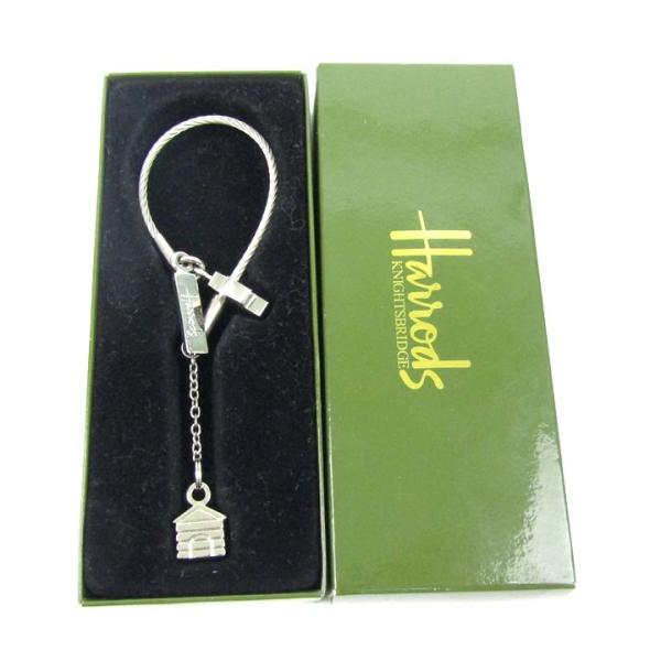 ハロッズ キーホルダー チャーム ドッグハウス 犬小屋モチーフ ブランド 小物 レディース シルバー...