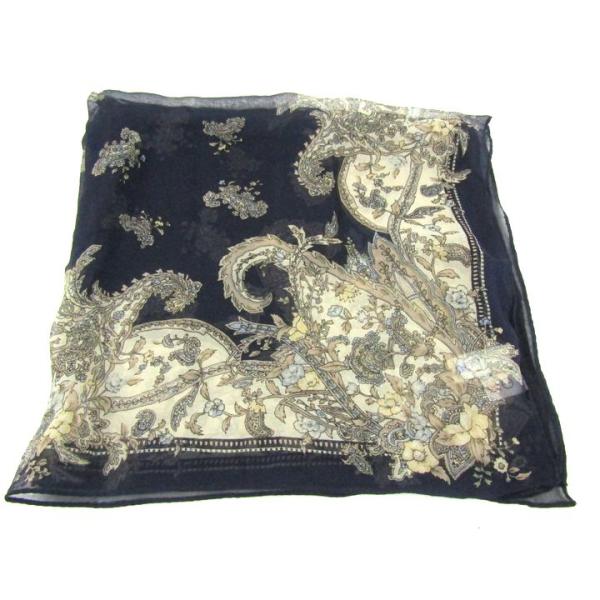 ロイスクレヨン スカーフ シルク100% ブランド 日本製 レディース ネイビー Lois CRAY...