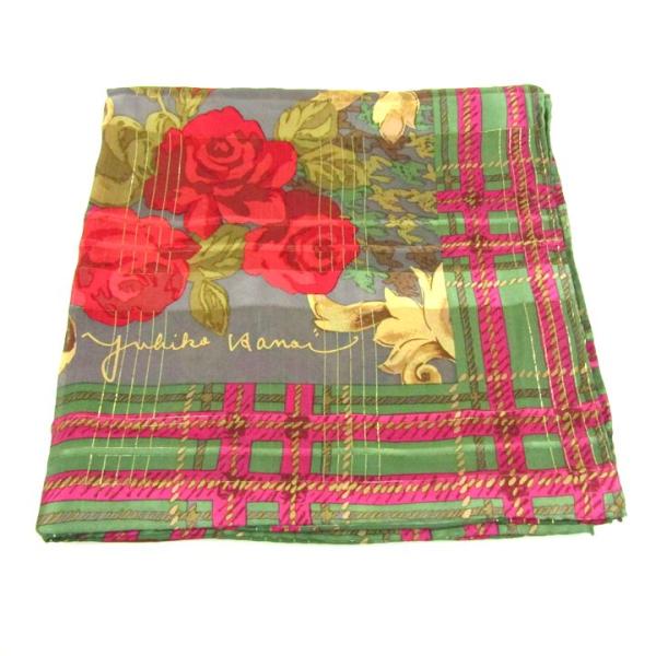 ユキコハナイ スカーフ 花柄 シルク C-TK1850 ブランド レディース レッド YUKIKO ...