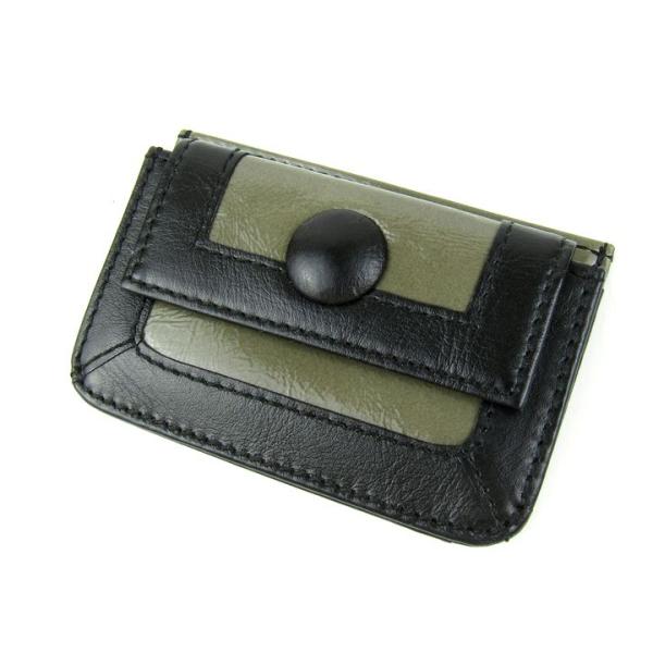 カズヨナカノ パスケース カードケース レザー バイカラー ブランド レディース ブラック KAZU...