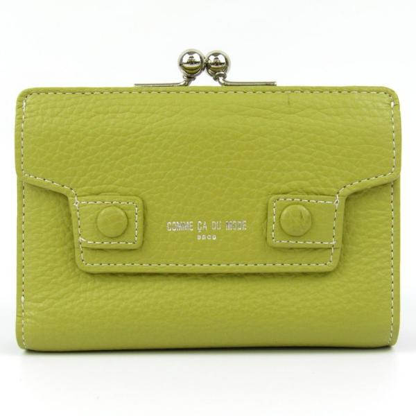 コムサ・デ・モード 二つ折り財布 がま口 レザー 小銭入れあり ウォレット ブランド レディース グ...