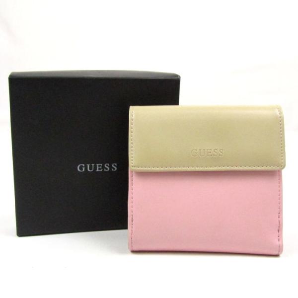 ゲス 二つ折り財布 小銭入れあり ウォレット ブランド レディース ピンク Guess