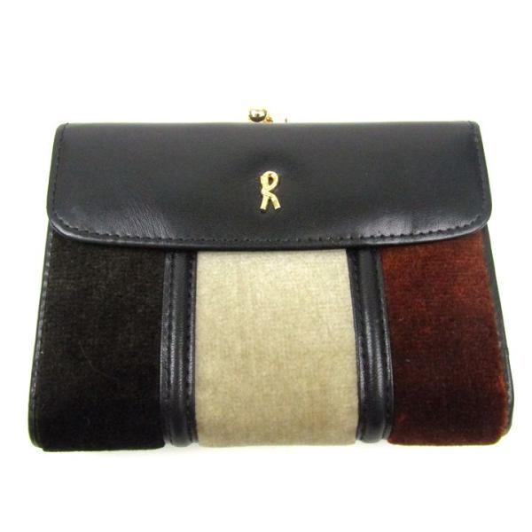 ロベルタ・ディ・カメリーノ 二つ折り財布 ベロア 小銭入れあり ウォレット ブランド レディース ブ...