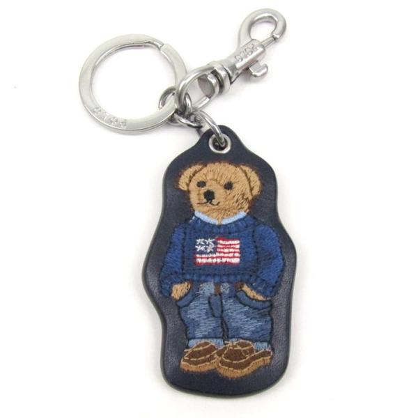 ポロ・ラルフローレン キーホルダー ポロベア レザー チャーム ブランド 小物 レディース ネイビー...