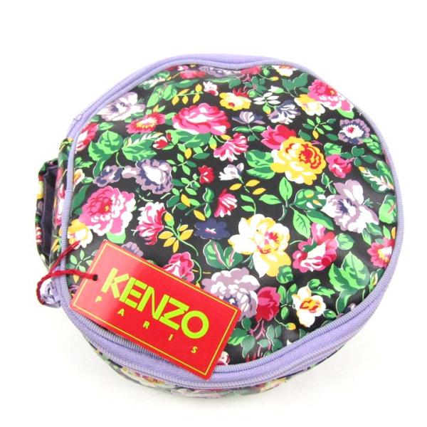 ケンゾー ポーチ 未使用 花柄 マルチケース 小物入れ ブランド レディース パープル KENZO