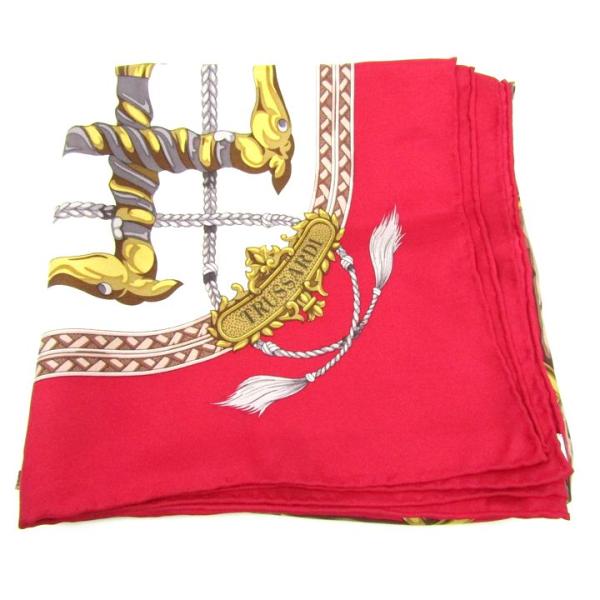 トラサルディ スカーフ ブランド シルク 赤 レディース レッド TRUSSARDI