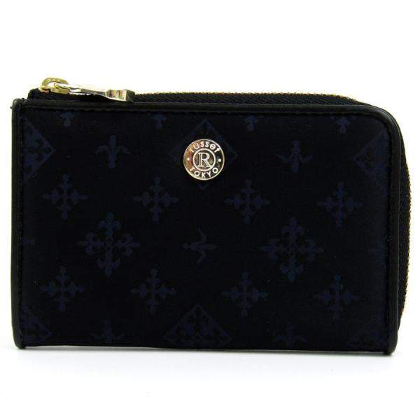 ラシット パスケース カードケース ロゴ ブランド レディース ブラック russet