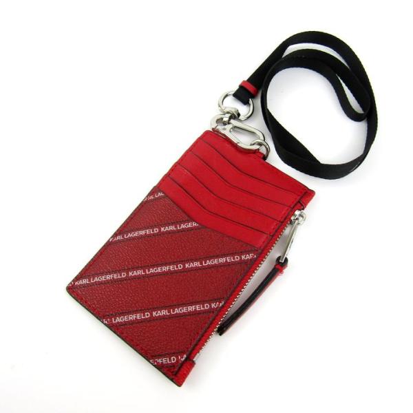 カール・ラガーフェルド パスケース カードケース ロゴ ブランド メンズ レッド Karl Lage...