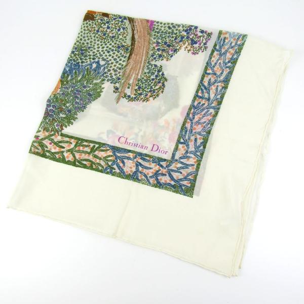 ディオール スカーフ シルク ボタニカル ブランド レディース オフホワイト Dior