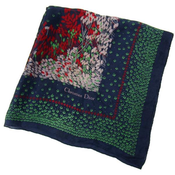 ディオール スカーフ 花柄 ブランド レディース ネイビー Dior
