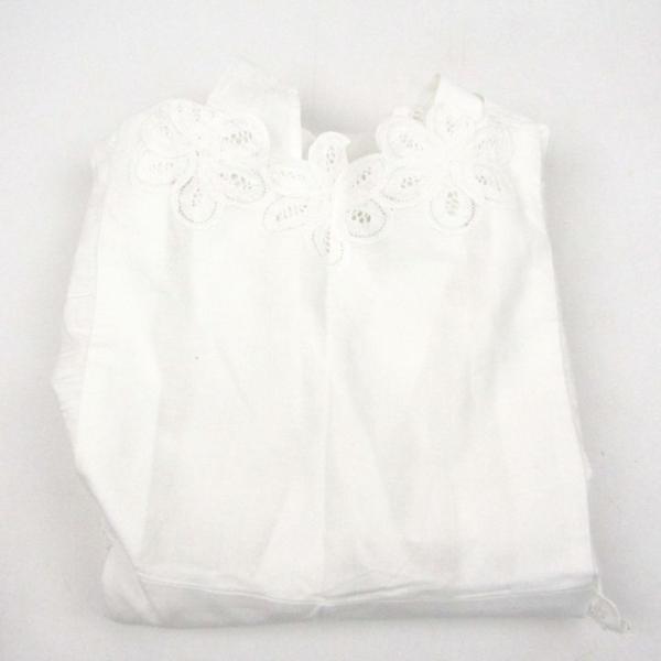 近沢レース店 エプロン 花刺繍 フリル コットン キッチン雑貨 ブランド レディース ホワイト Ch...