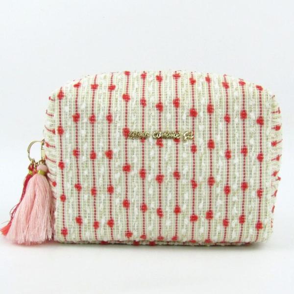 モノコムサ タッセル付きポーチ メイクポーチ マルチケース ブランド レディース アイボリー MON...