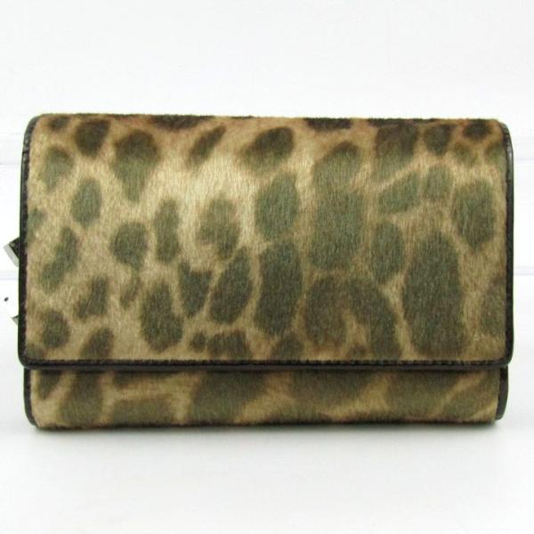 ピンキー＆ダイアン 二つ折り財布 レオパード柄 小銭入れあり ウォレット ブランド レディース ブラ...