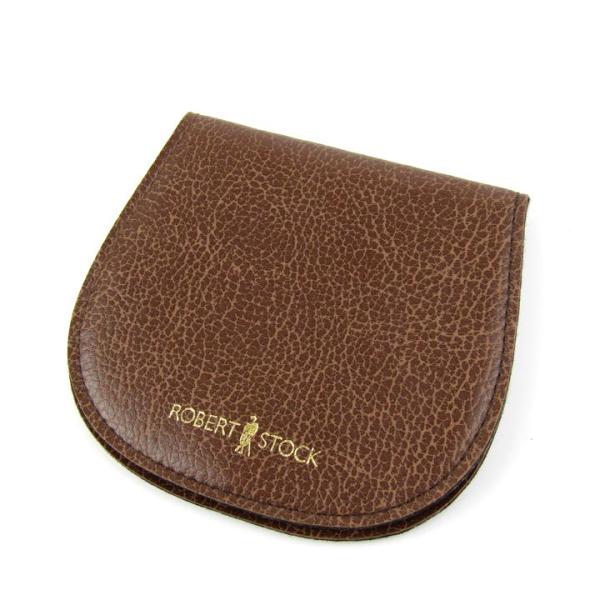 ロバートストック コインケース 馬蹄型 小銭入れ ブランド メンズ ブラウン ROBERT STOC...
