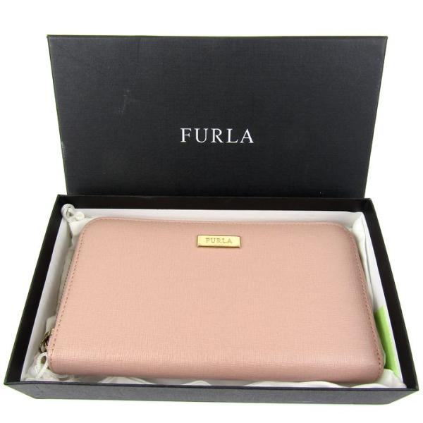 フルラ 長財布 ラウンドファスナー 本革 レザー ロングウォレット ブランド レディース ピンク F...