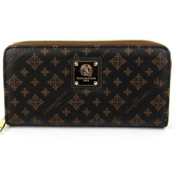 クリスチャンオリビエ 長財布 ラウンドファスナー ウォレット ブランド レディース ブラウン CHR...