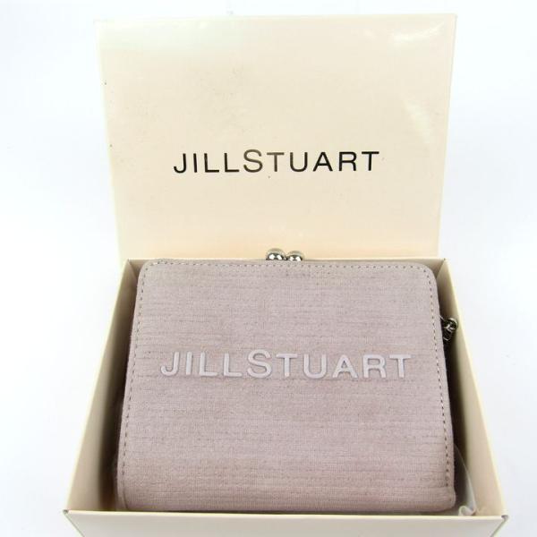 ジルスチュアート 二つ折り財布 がま口 小銭入れあり ウォレット ブランド レディース ベージュ J...