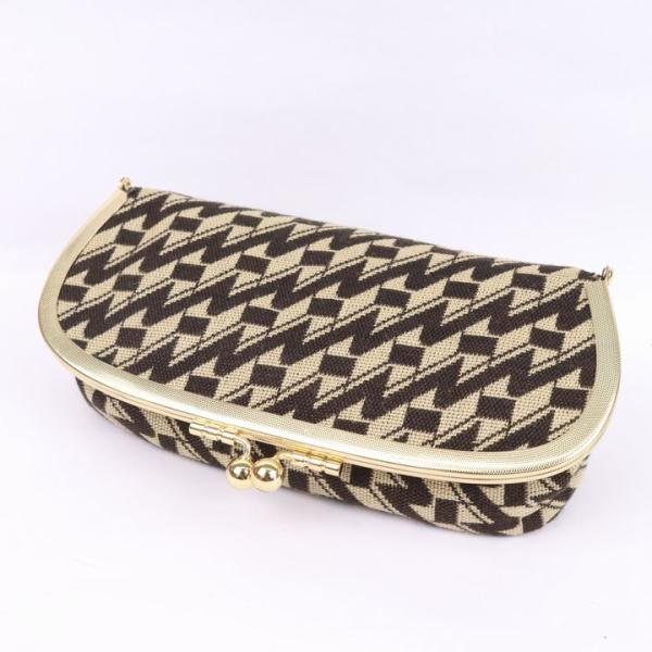 メナード ポーチ 良品 がま口 総柄 マルチケース ブランド 小物入れ レディース ベージュ MEN...