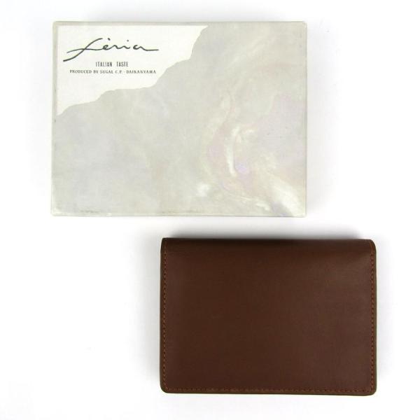 イタリアンテイスト カードケース レザー パスケース 定期入れ ブランド 小物 メンズ ブラウン S...