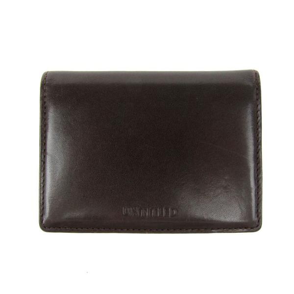 アンタイトル パスケース カードケース レザー ロゴ 二つ折り 定期入れ ブランド 小物 メンズ ブ...