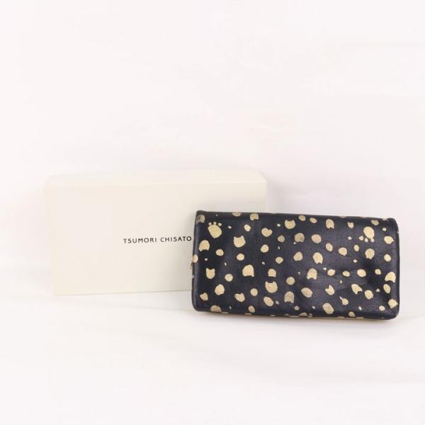 ツモリチサト 長財布 ネコドット レザー 天然皮革 小銭入れあり ウォレット【kys】 レディース ...