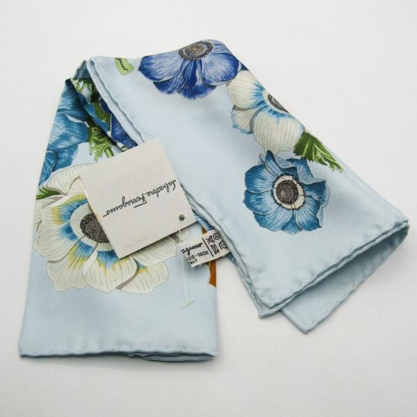 サルヴァトーレフェラガモ スカーフ 未使用 花柄 シルク イタリア製 ブランド 小物 レディース ブ...