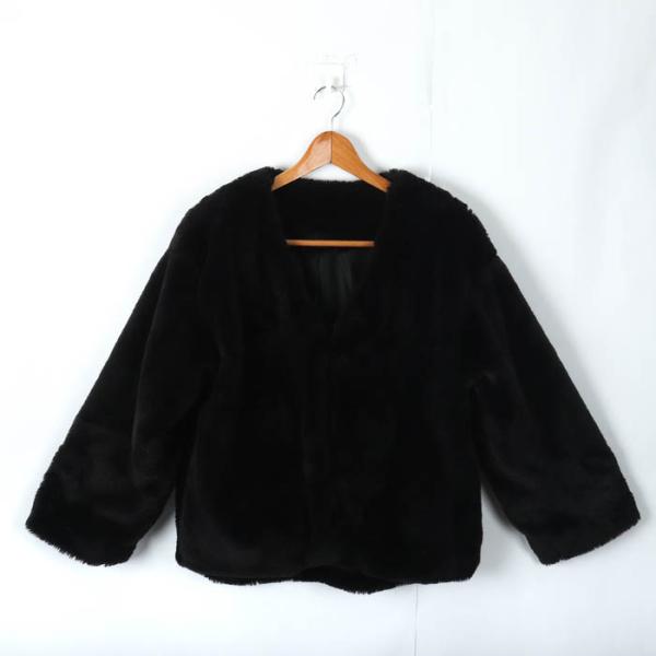 グレイル ブルゾン アウター ジャケット ファー レディース Fサイズ ブラック GRAIL