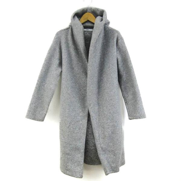 グレイル ロングコート フード付き アウター レディース Mサイズ グレー系 GRAIL