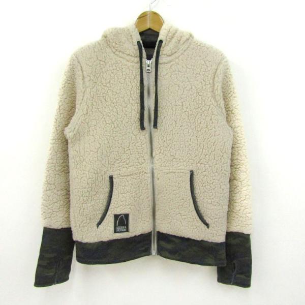 シエラデザインズ パーカー トップス ジップアップ ボアフリース メンズ Sサイズ ホワイト SIE...