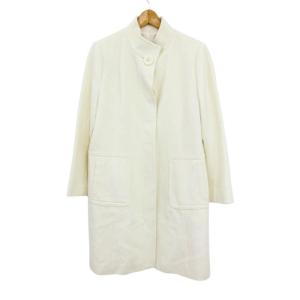 レリアン ステンカラーコート ウール/カシミヤ/アンゴラ混 ブランド アウター 日本製 レディース 11サイズ クリーム Leilian