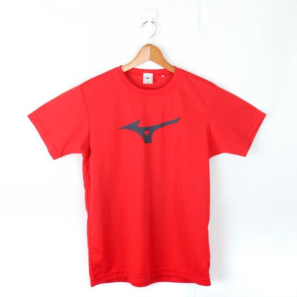 ミズノ 半袖Tシャツ ロゴT ランバード スポーツウエア メンズ Mサイズ 赤×黒 Mizuno