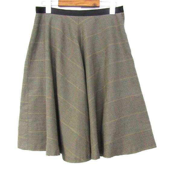 ブリアージュ フレアスカート チェック柄 ボトムス レディース 67-93サイズ グレー系 Bril...