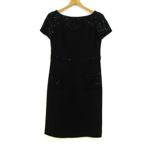 フォーティナインアベニュージュンコシマダ ワンピース トップス 半袖 ドレス レディース 38サイズ ブラック 49AV.junko shimada