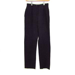 アンクライン パンツ ボトムス 無地 ウール レディース 9サイズ ブラック ANNE KLEIN