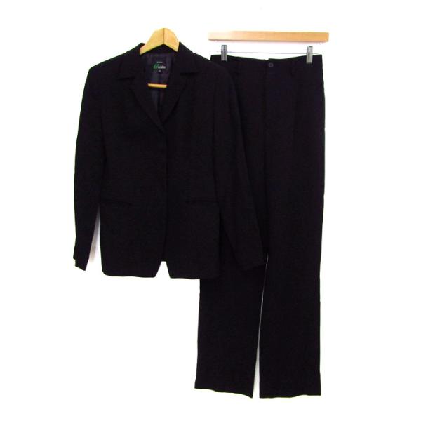 エンスウィート スーツ セットアップ ウール混 ブランド ジャケット パンツ 上下セット 黒 レディ...