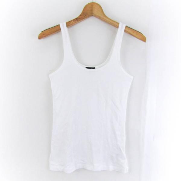 セオリー タンクトップ ノースリーブ シャツ ストレッチ ブランド トップス 白 レディース Fサイ...