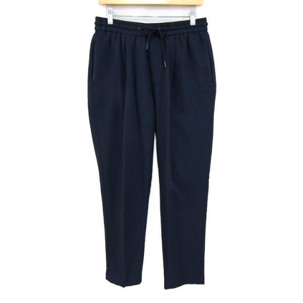 ザラ パンツ ボトムス テーパード チェック柄 メンズ Mサイズ ネイビー ZARA