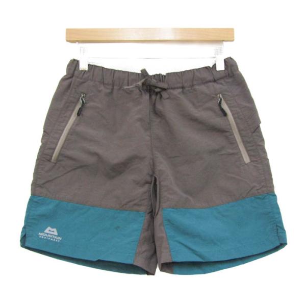 マウンテンイクィップメント ショートパンツ アウトドア ボトムス レディース Sサイズ こげ茶×グリ...